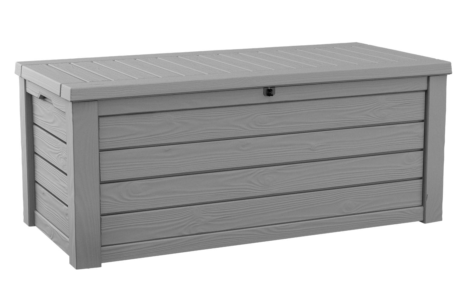 Keter 150 Gallon Resin Large Deck Box Organization and Storage Box for Patio, Outdoor Cushions, Garden Tools, Brown
