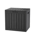 TARKARI 270 Gallon Lockable Resin Deck Box, Waterproof & UV-Resistant Outdoor Storage Box for Outdoor Cushion Storage, Garden Tools & Pool Accessories Storage, Black
