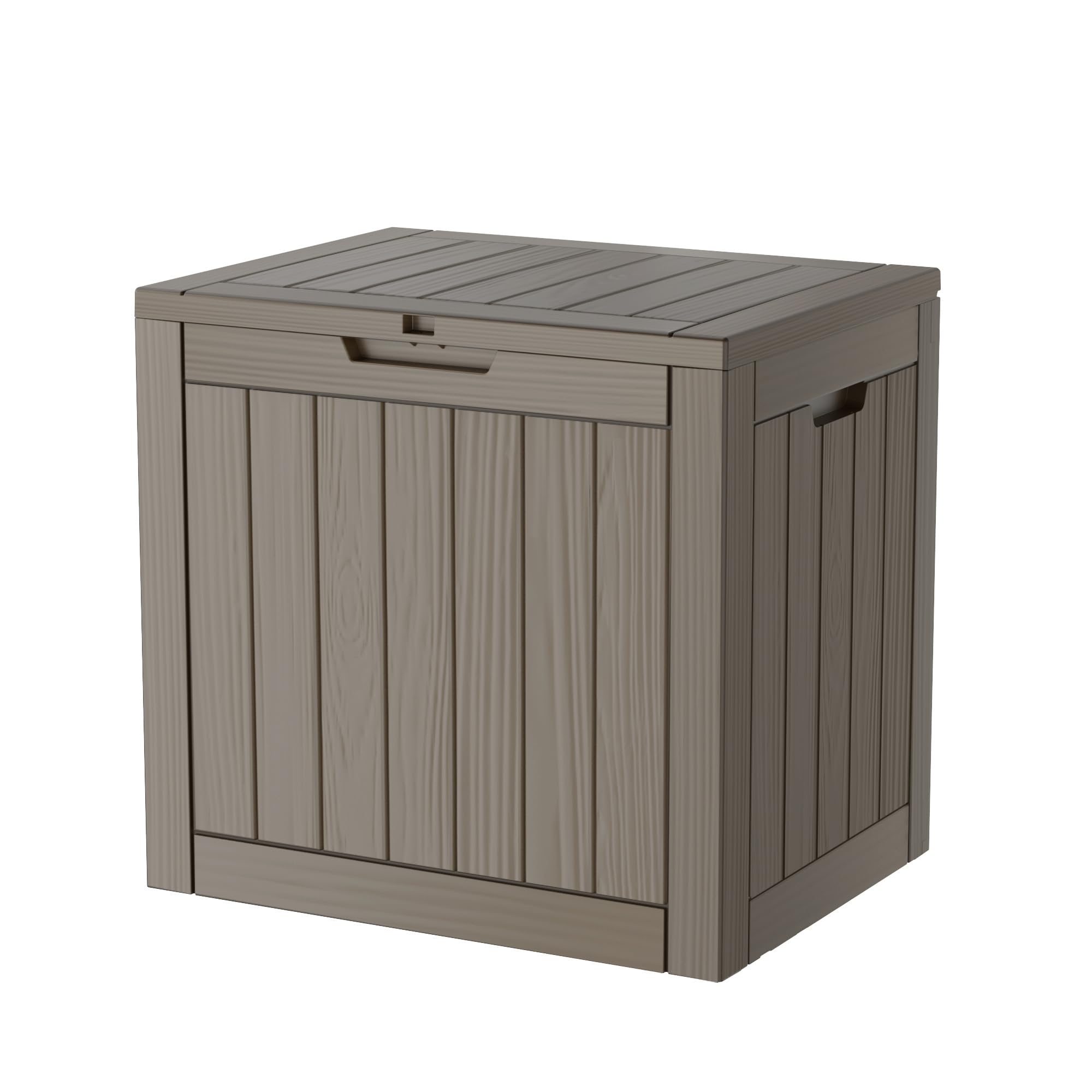 TARKARI 270 Gallon Lockable Resin Deck Box, Waterproof & UV-Resistant Outdoor Storage Box for Outdoor Cushion Storage, Garden Tools & Pool Accessories Storage, Black