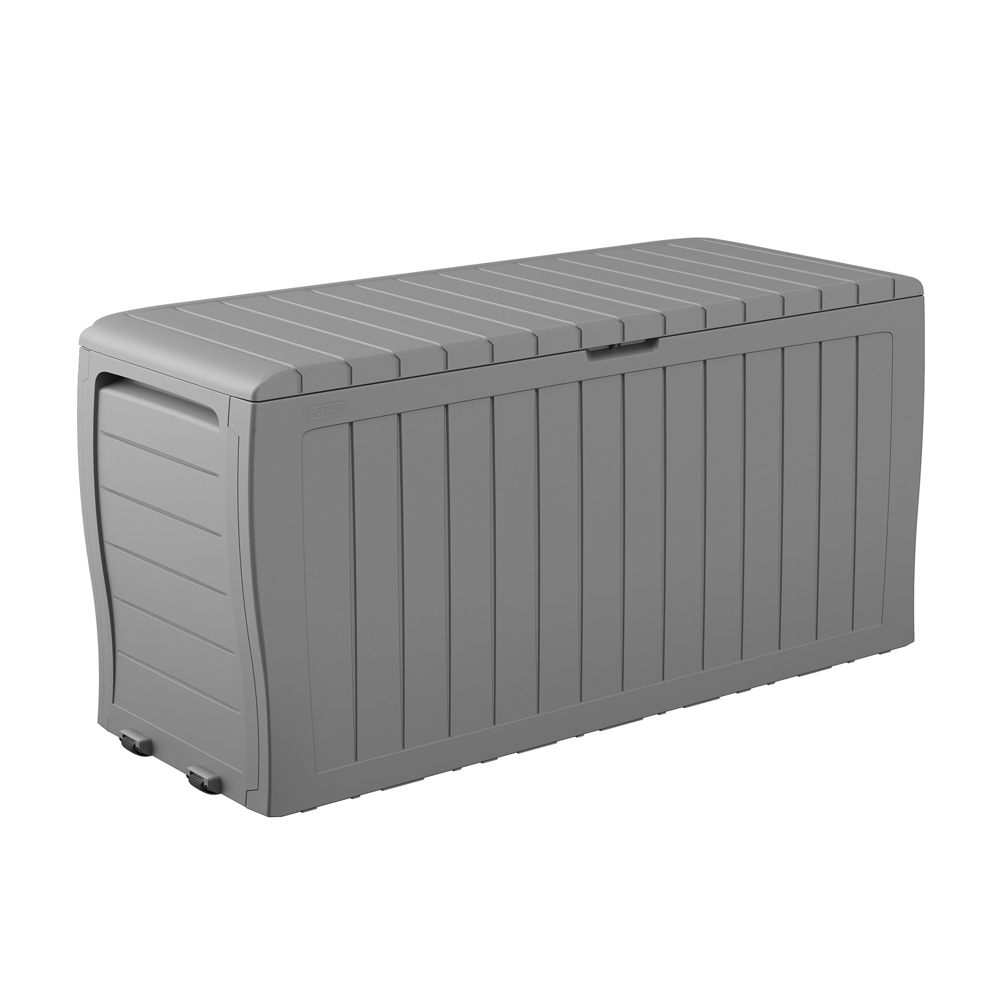 Keter Marvel Plus 71 Gallon Resin Outdoor Storage Box for Patio Furniture Cushions, Throw Pillows, Garden Tools and Pool Floats, Brown