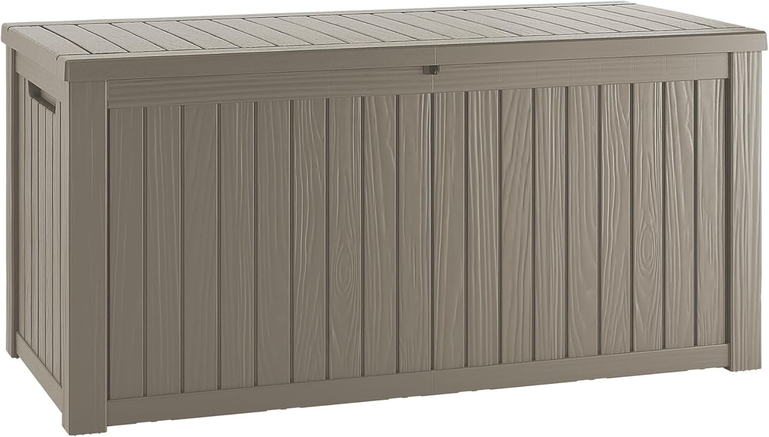 TARKARI 270 Gallon Lockable Resin Deck Box, Waterproof & UV-Resistant Outdoor Storage Box for Outdoor Cushion Storage, Garden Tools & Pool Accessories Storage, Black