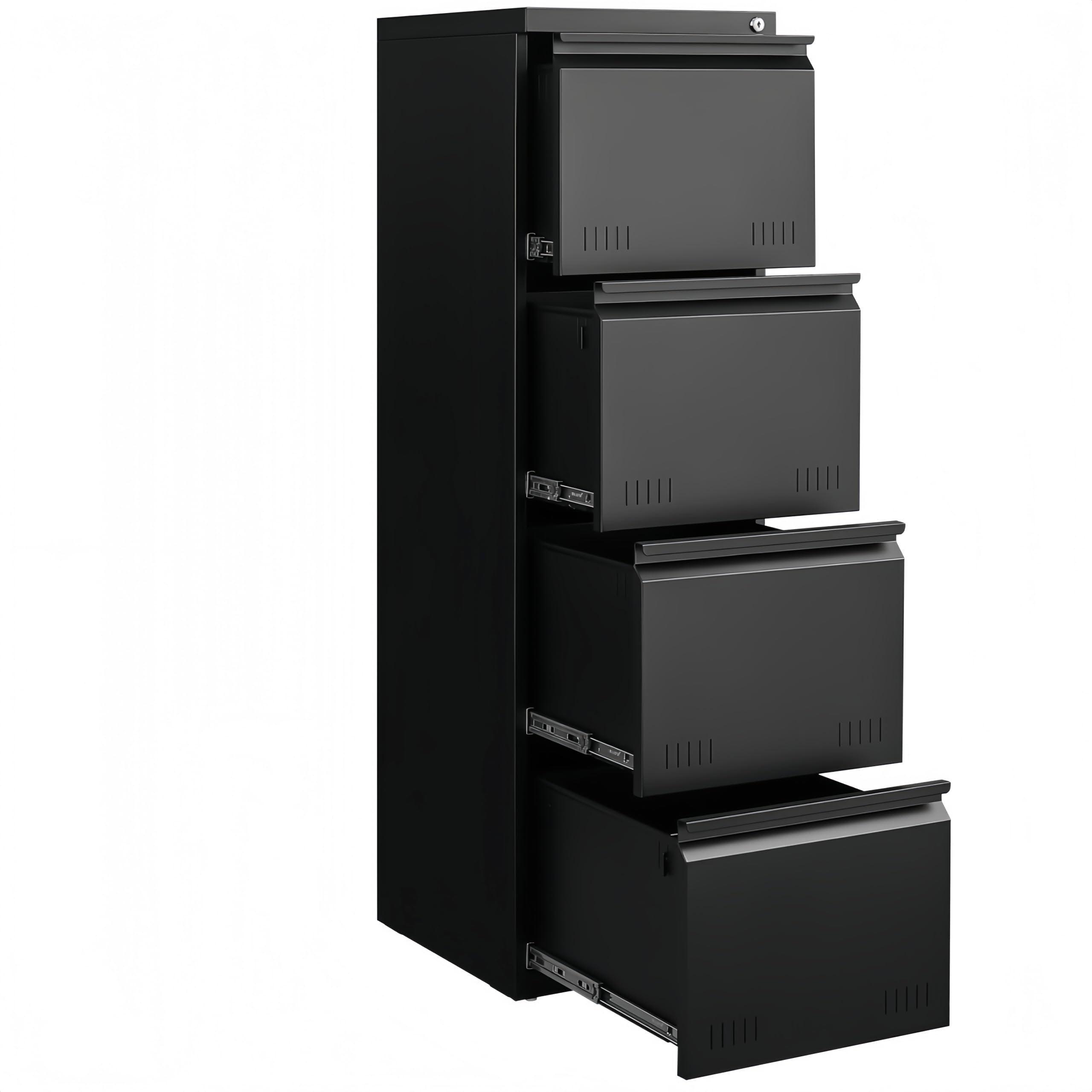 Approgreent Metal Storage Cabinet with Adjustable Shelves, Garage Cabinet with 2 Lockable Doors, Garage Storage Cabinet, Kitchen Pantry Cabinet - 71'H, Black
