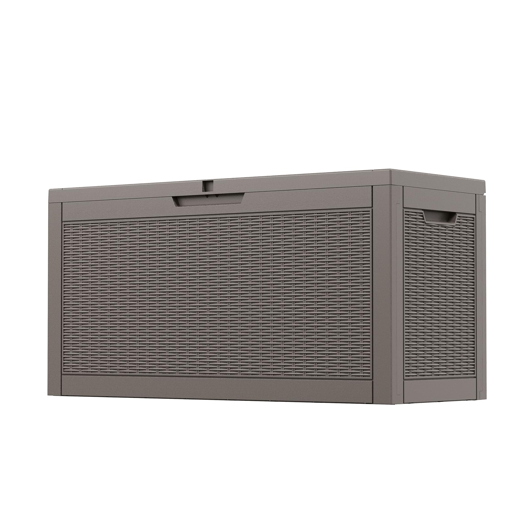 Outdoor Storage Box, Resin Deck Boxes Indoor and outdoor, Waterproof Storage Box Lockable Lid (Black,260 Gallon)