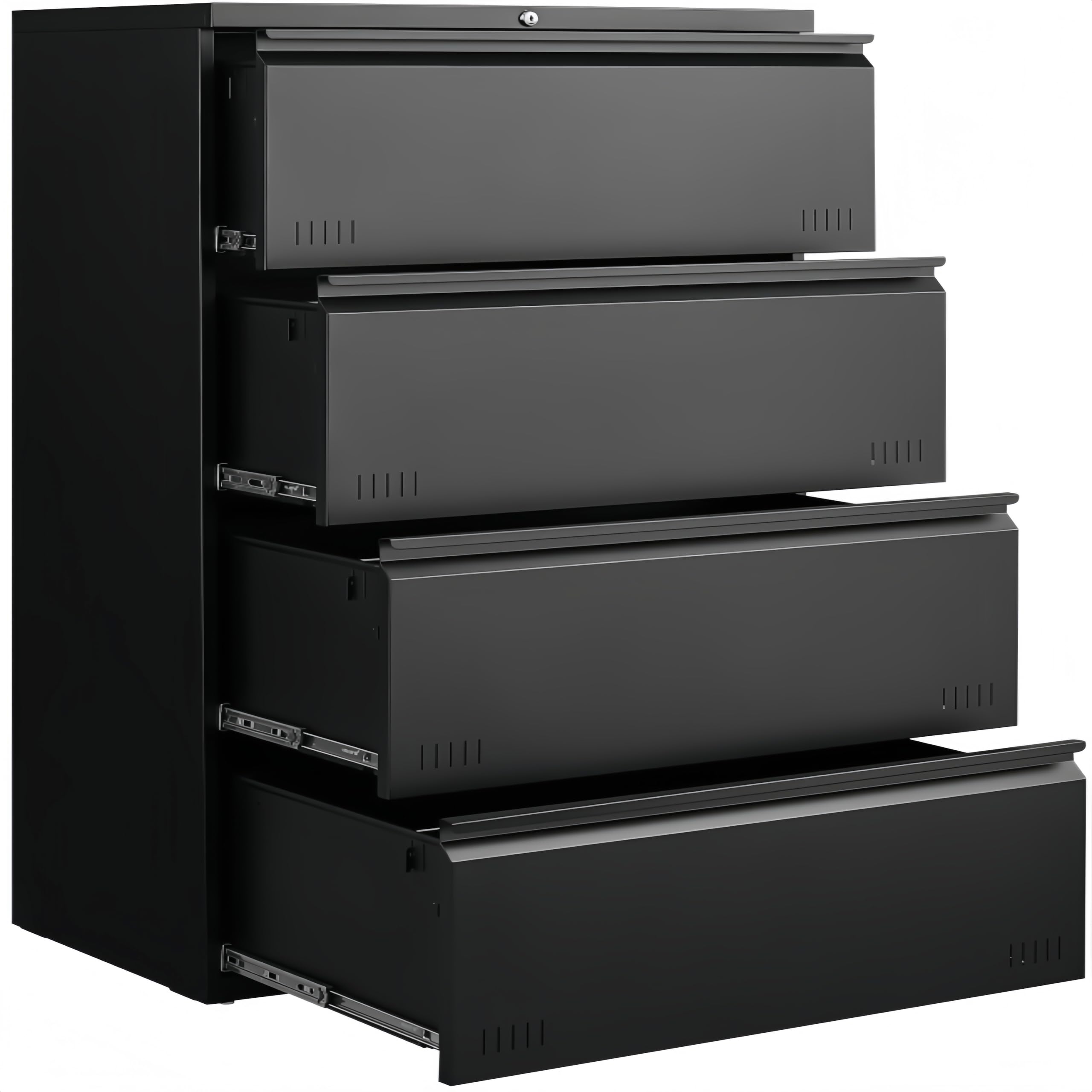 Approgreent Metal Storage Cabinet with Adjustable Shelves, Garage Cabinet with 2 Lockable Doors, Garage Storage Cabinet, Kitchen Pantry Cabinet - 71'H, Black