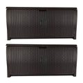 Suncast DBW9200 99 Gallon Outdoor Wicker resin Patio Storage Chest Bin with Handles for Patio, Garden, Garage, or Pool for All Weather, Mocha
