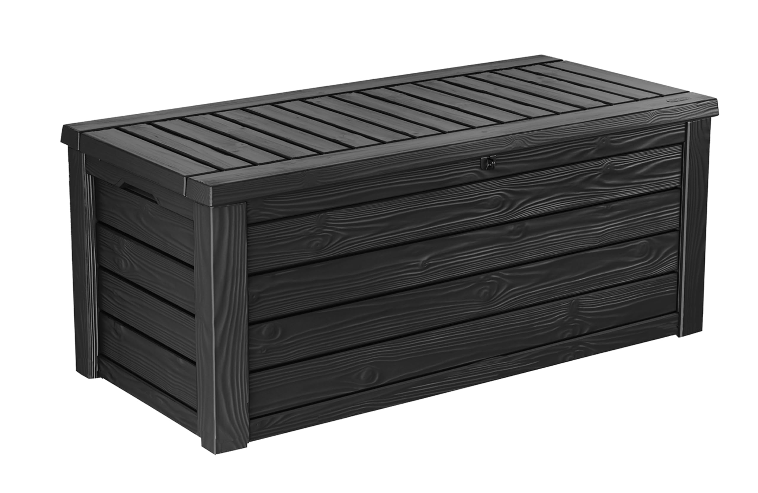 Keter 150 Gallon Resin Large Deck Box Organization and Storage Box for Patio, Outdoor Cushions, Garden Tools, Brown