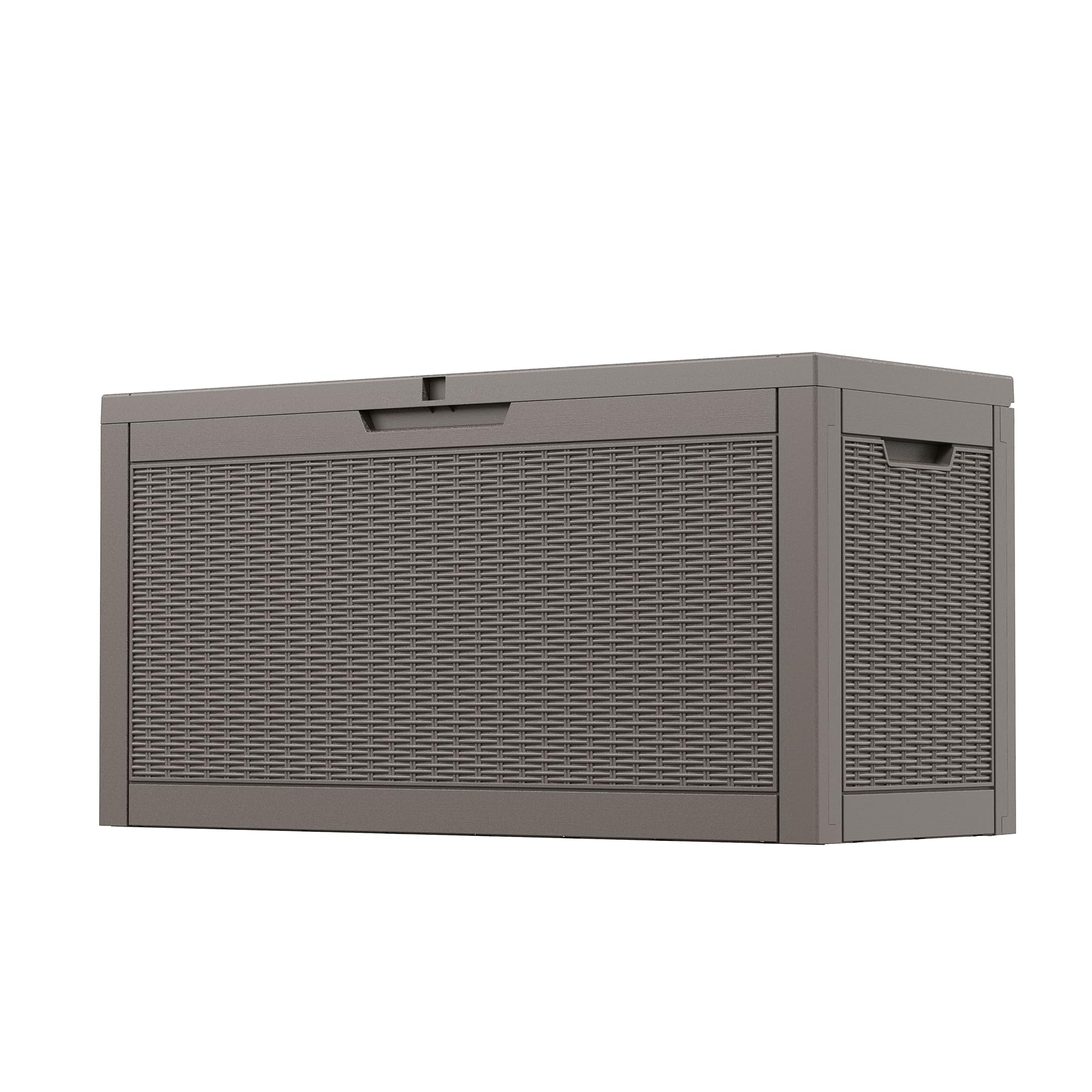 Outdoor Storage Box, Resin Deck Boxes Indoor and outdoor, Waterproof Storage Box Lockable Lid (Black,260 Gallon)