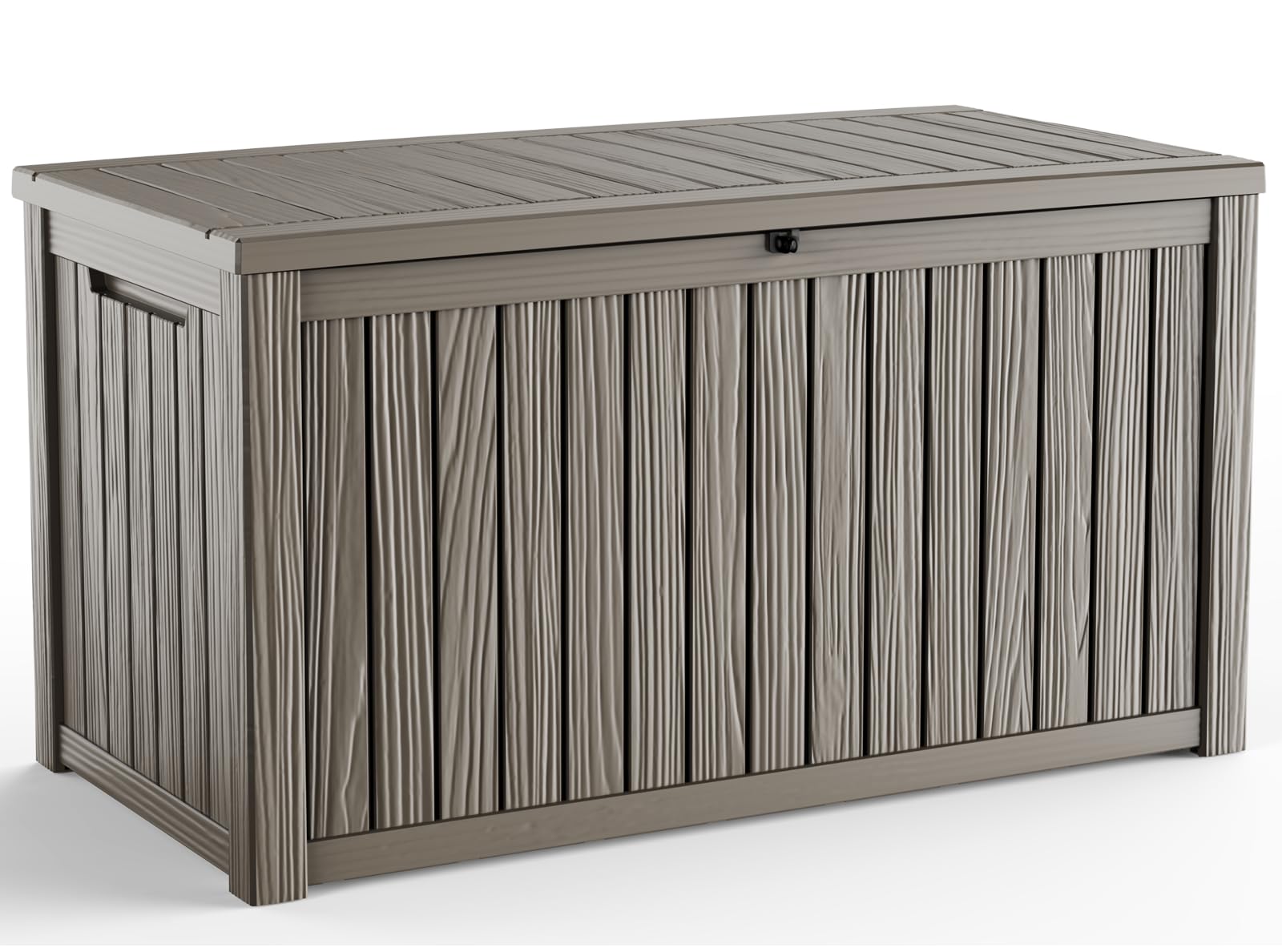 30 Gallon Outdoor Deck Box, Lockable Waterproof Outdoor Storage Boxes For Garden Tools,Indoor Cushions,Accessories Outside Storage Resin Weatherproof Container(Black)